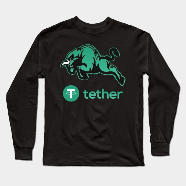 tether coin Crypto coin Crytopcurrency Long Sleeve T-Shirt by JayD World